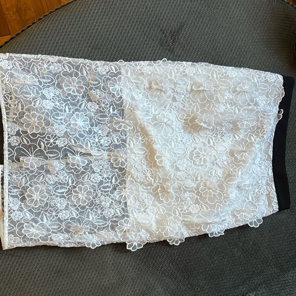 White Floral Skirt